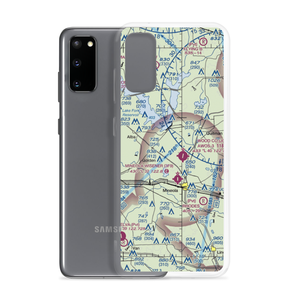 Fly 1 On Airport (XA90) VFR Sectional Samsung Case Samsung Galaxy S20 model shown