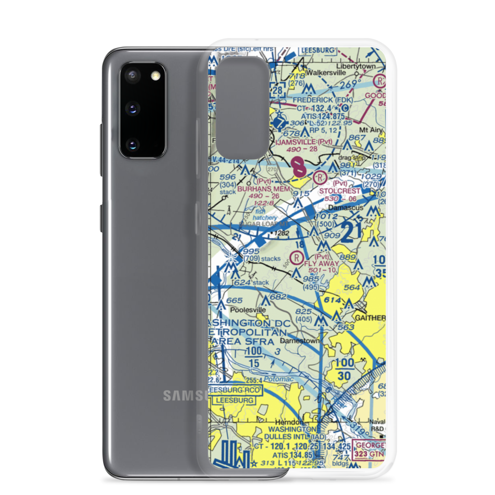 Fly Away Farm Airport (2MD3) VFR Sectional Samsung Case Samsung Galaxy S20 model shown