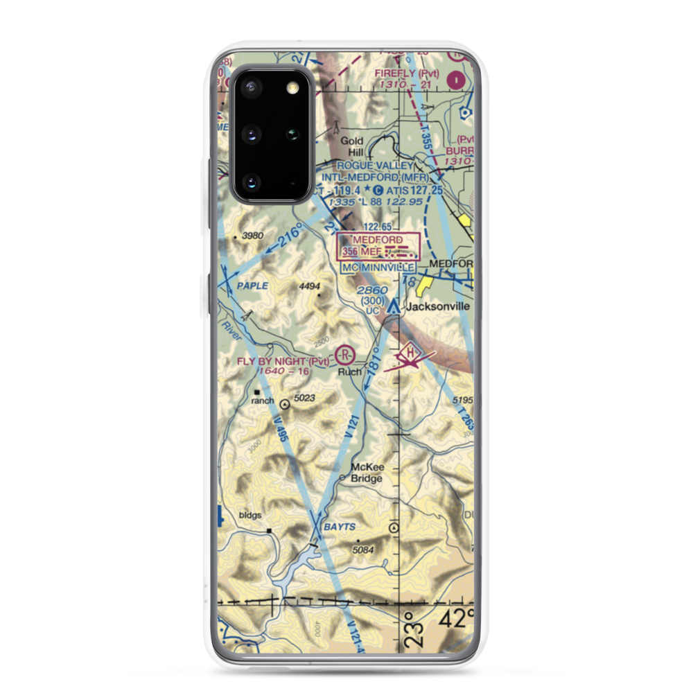 Fly By Night Airport (OG13) VFR Sectional Samsung Case Samsung Galaxy S20 Plus model shown