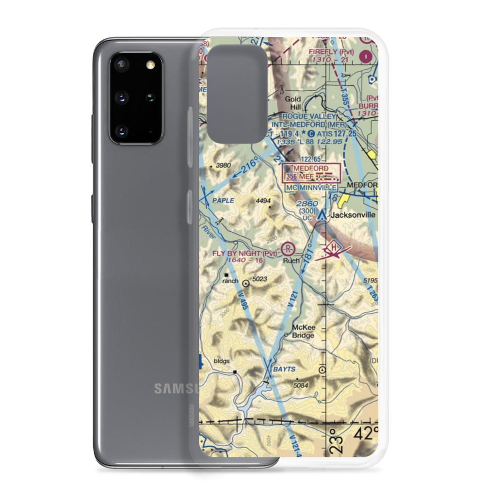 Fly By Night Airport (OG13) VFR Sectional Samsung Case Samsung Galaxy S20 Plus model shown