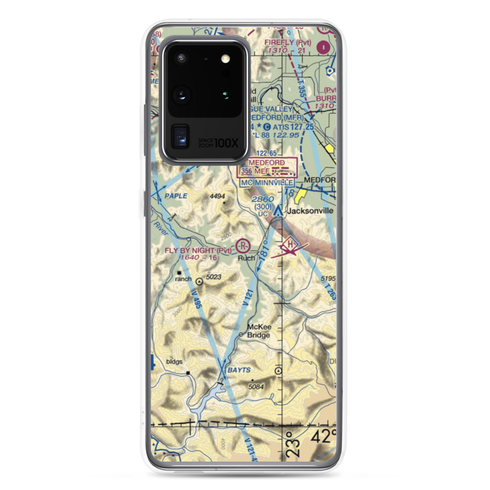 Fly By Night Airport (OG13) VFR Sectional Samsung Case Samsung Galaxy S20 Ultra model shown