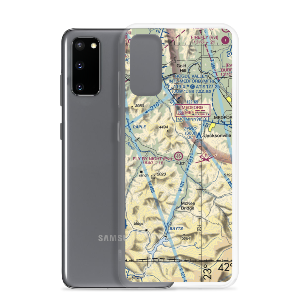 Fly By Night Airport (OG13) VFR Sectional Samsung Case Samsung Galaxy S20 model shown