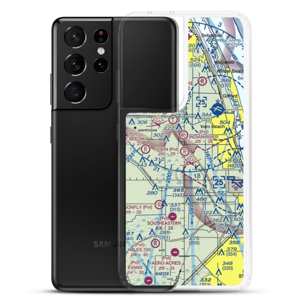 Fly In Ranches Airport (FD25) VFR Sectional Samsung Case Samsung Galaxy S21 Ultra model shown