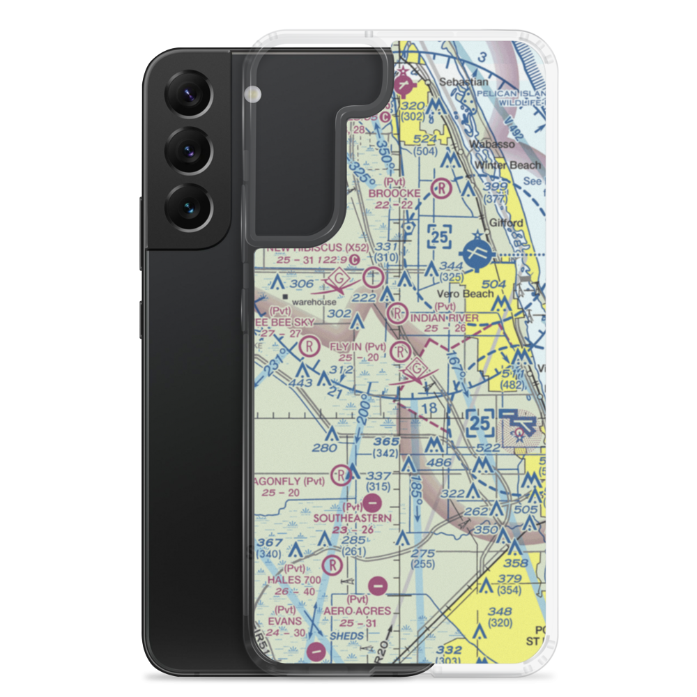 Fly In Ranches Airport (FD25) VFR Sectional Samsung Case Samsung Galaxy S22 Plus model shown