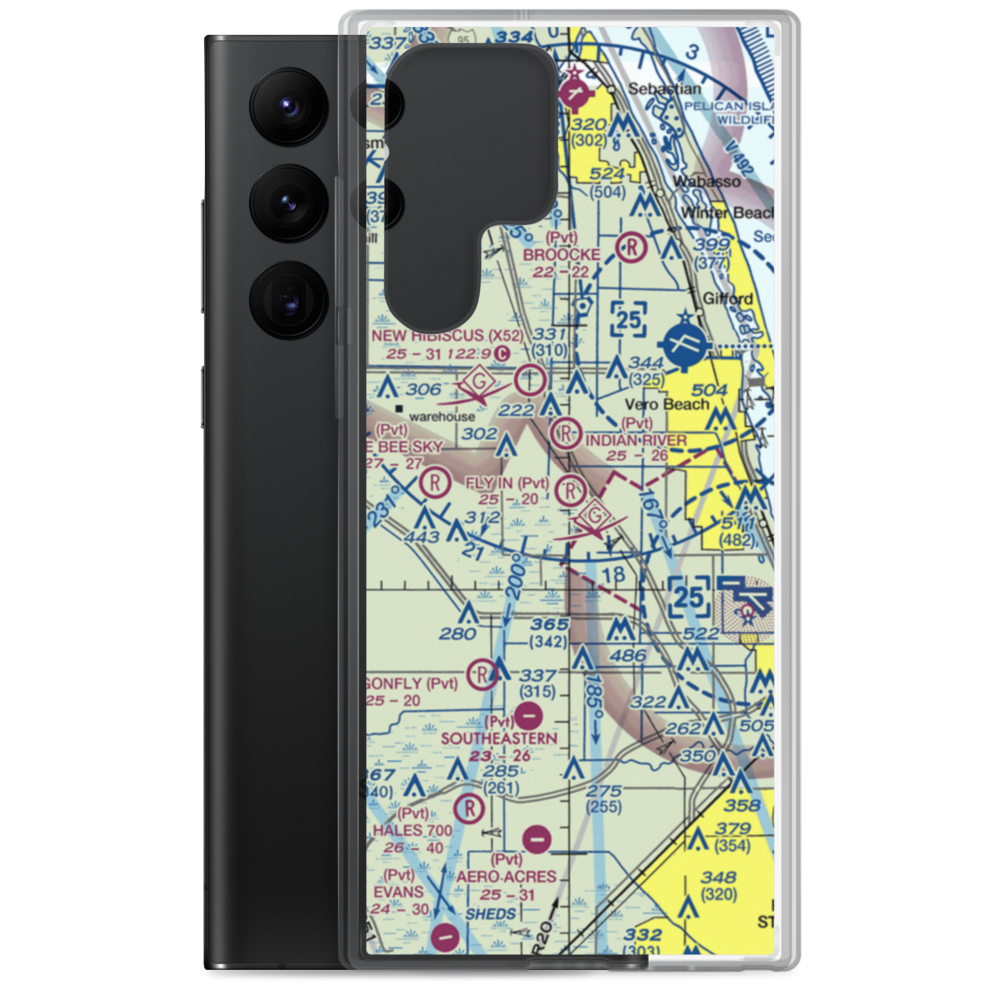 Fly In Ranches Airport (FD25) VFR Sectional Samsung Case Samsung Galaxy S22 Ultra model shown