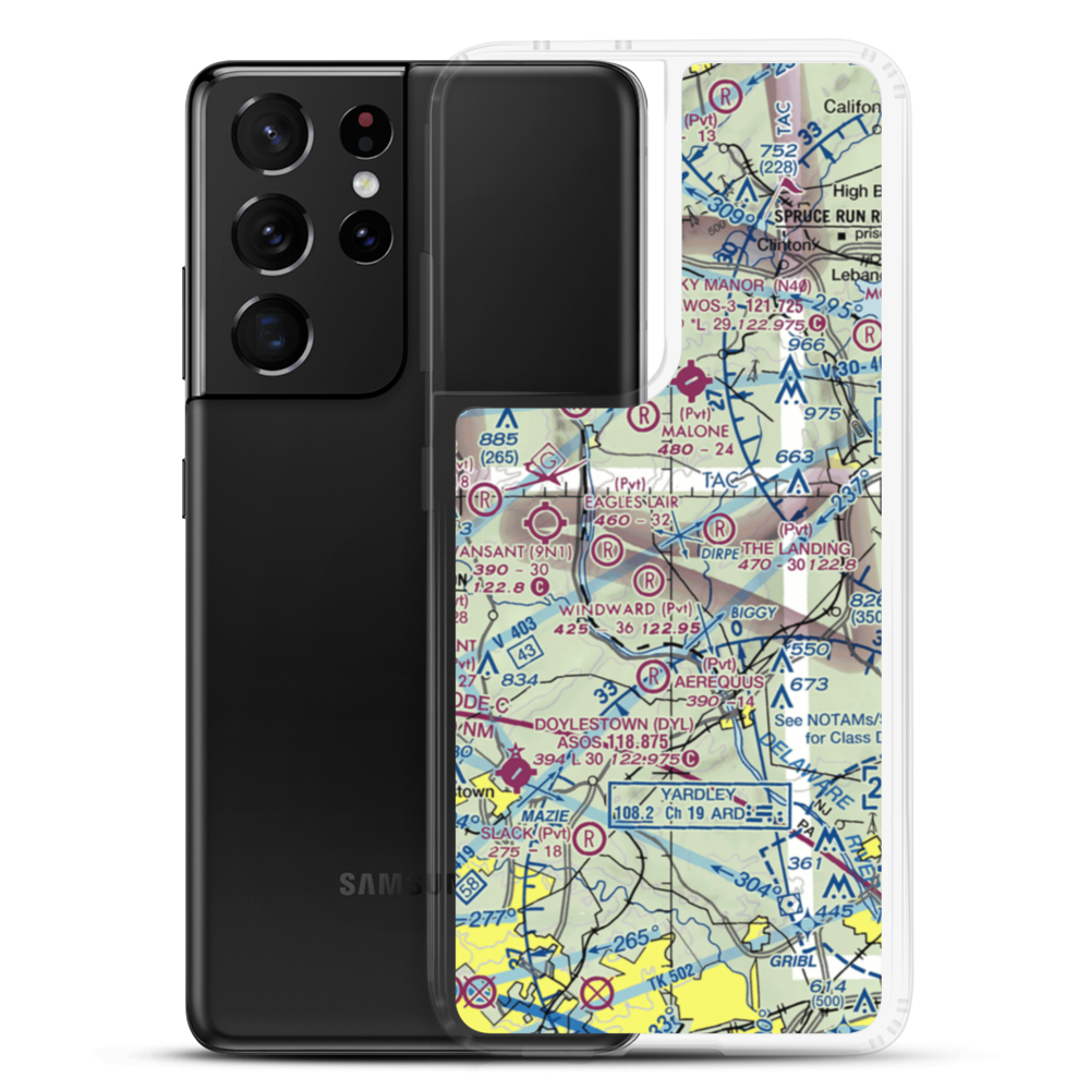 Fly-N-D Landing Strip (92NJ) VFR Sectional Samsung Case Samsung Galaxy S21 Ultra model shown