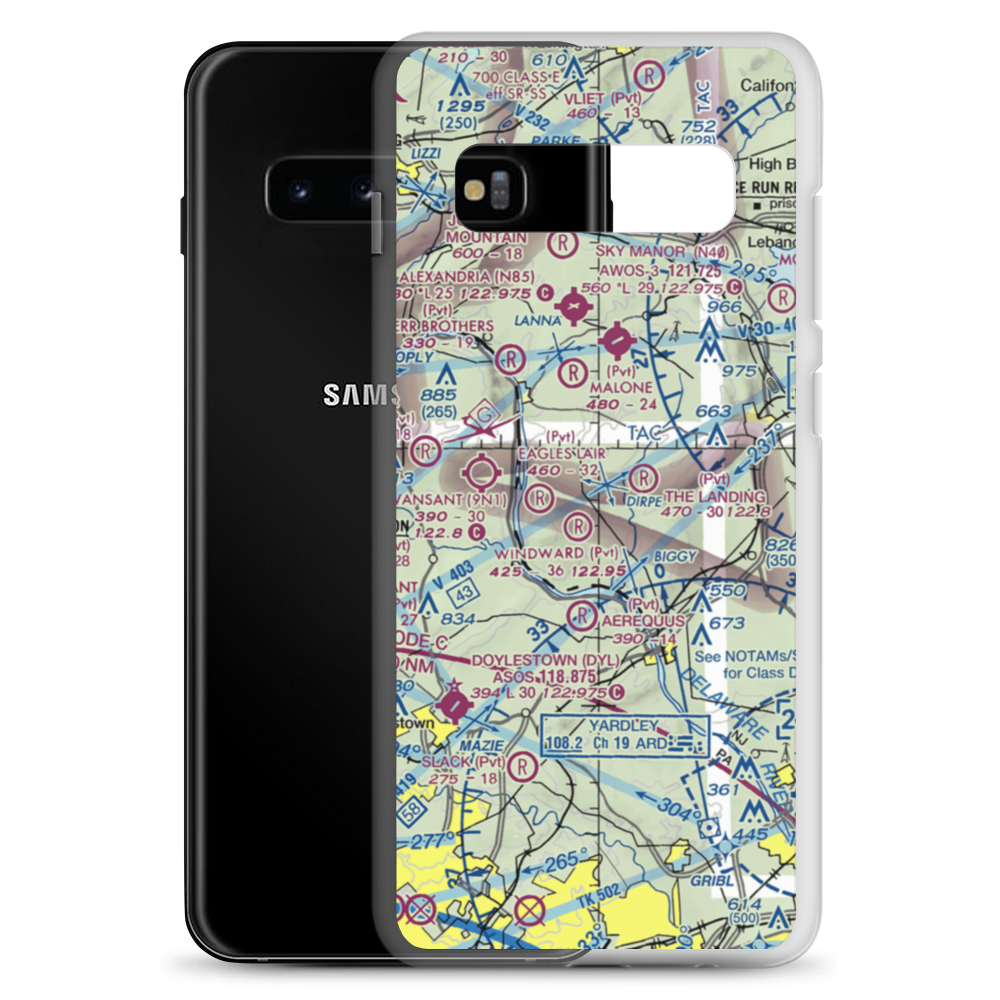 Fly-N-D Landing Strip (92NJ) VFR Sectional Samsung Case Samsung Galaxy S10+ model shown