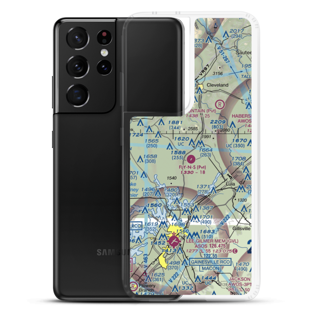 Fly-N-S Ranch Airport (GA09) VFR Sectional Samsung Case Samsung Galaxy S21 Ultra model shown