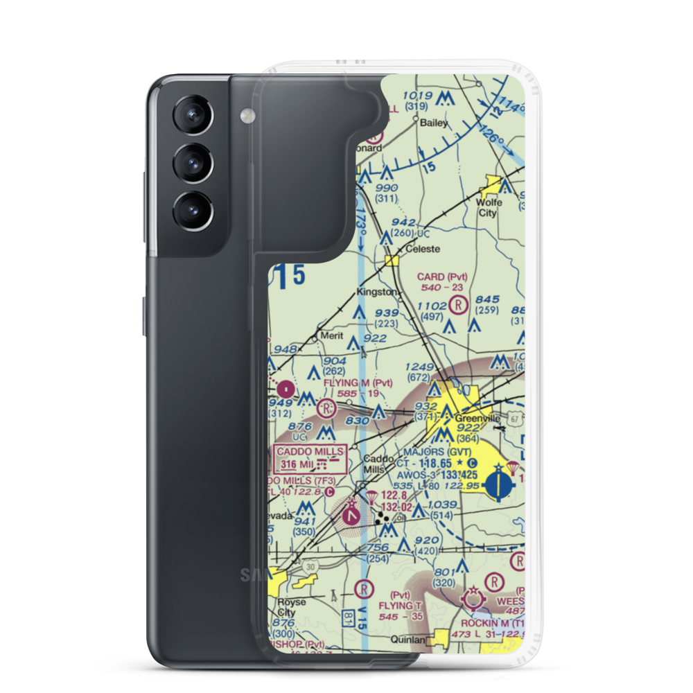 Flyers Field (31TS) VFR Sectional Samsung Case Samsung Galaxy S21 model shown