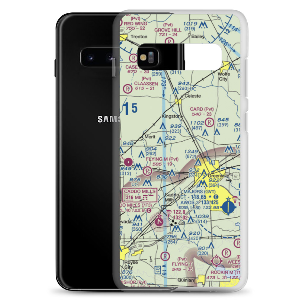 Flyers Field (31TS) VFR Sectional Samsung Case Samsung Galaxy S10+ model shown