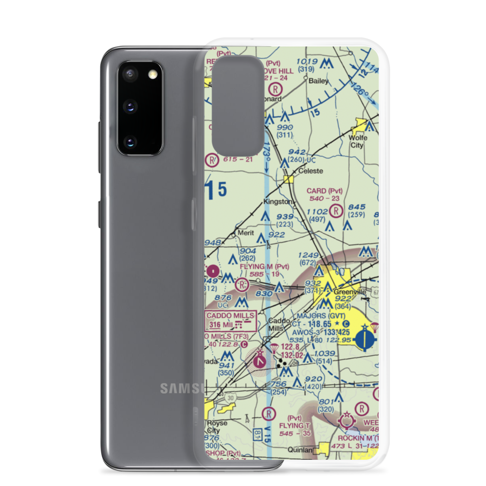 Flyers Field (31TS) VFR Sectional Samsung Case Samsung Galaxy S20 model shown