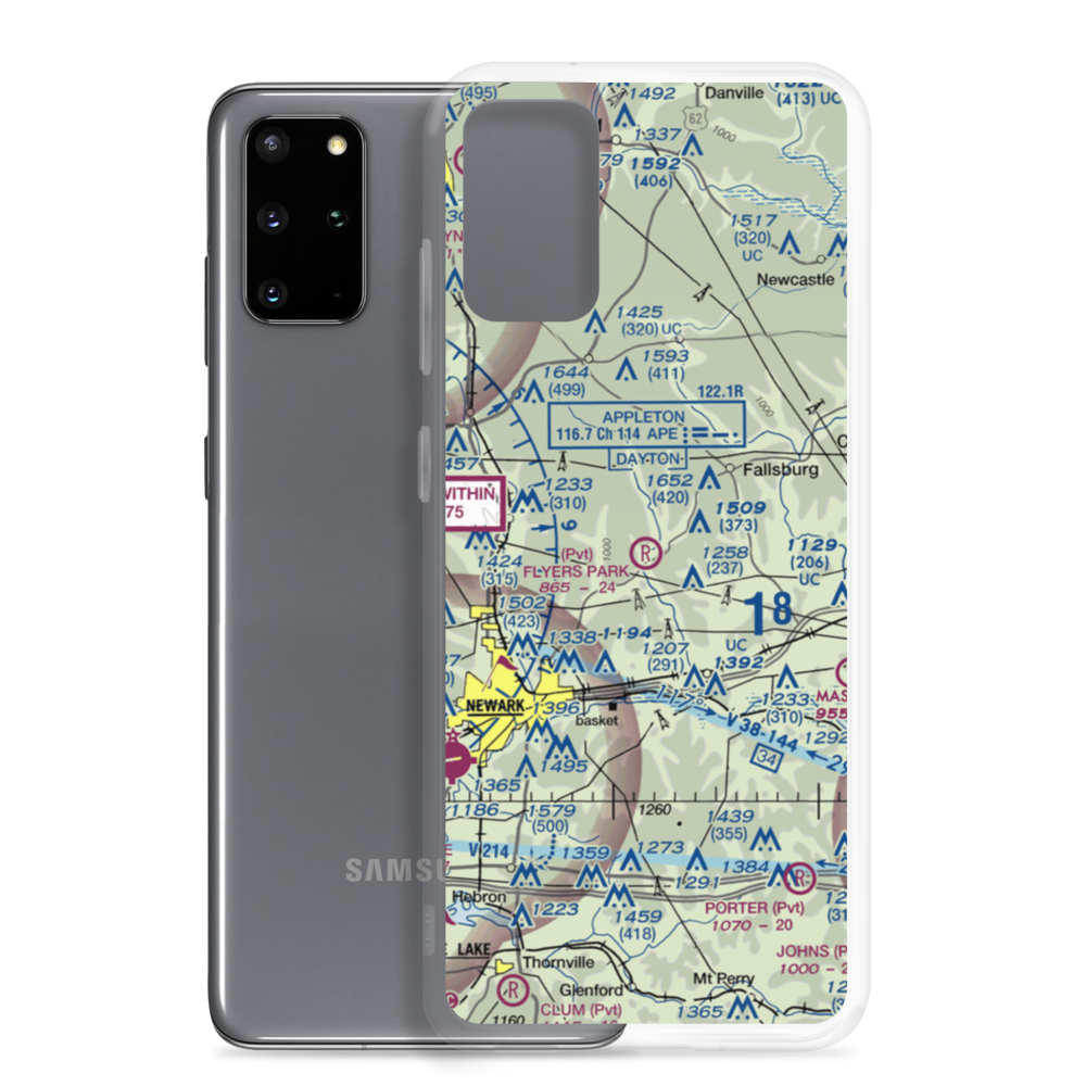 Flyers Park Airport (OH20) VFR Sectional Samsung Case Samsung Galaxy S20 Plus model shown