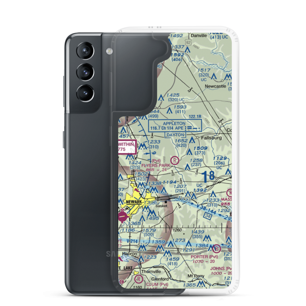Flyers Park Airport (OH20) VFR Sectional Samsung Case Samsung Galaxy S21 model shown