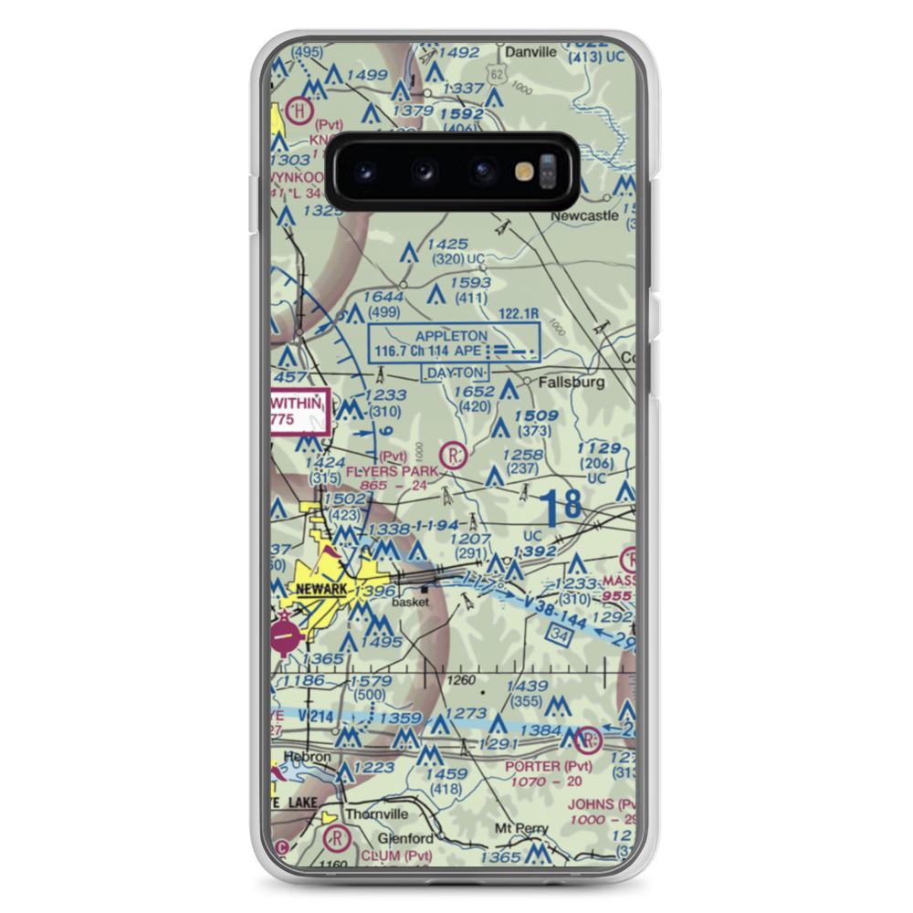Flyers Park Airport (OH20) VFR Sectional Samsung Case Samsung Galaxy S10+ model shown