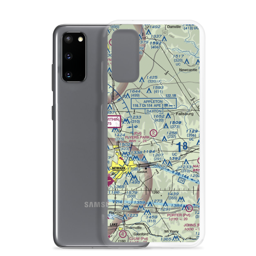 Flyers Park Airport (OH20) VFR Sectional Samsung Case Samsung Galaxy S20 model shown