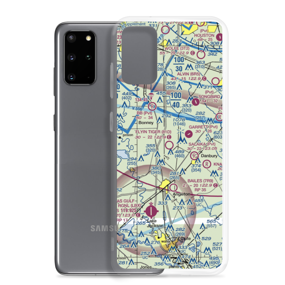 Flyin Tiger Airport (81D) VFR Sectional Samsung Case Samsung Galaxy S20 Plus model shown