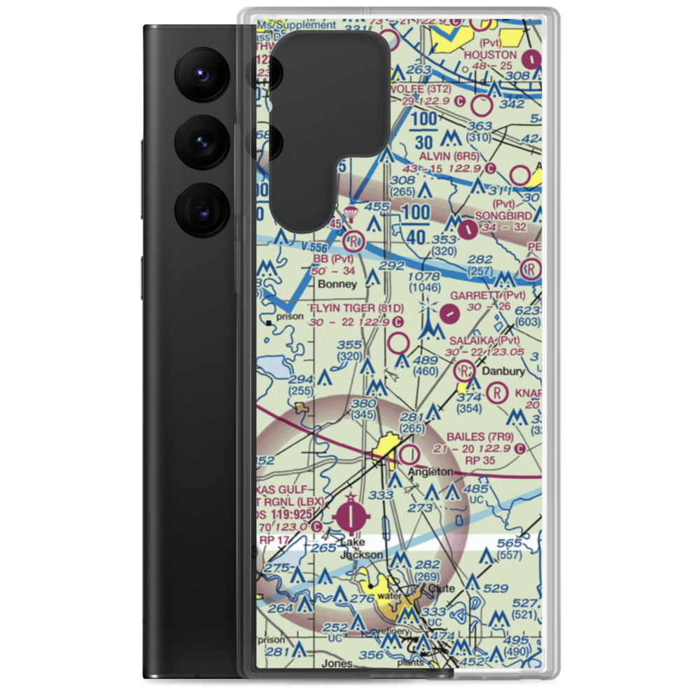 Flyin Tiger Airport (81D) VFR Sectional Samsung Case Samsung Galaxy S22 Ultra model shown