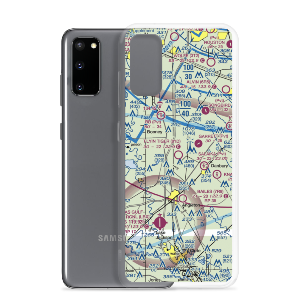 Flyin Tiger Airport (81D) VFR Sectional Samsung Case Samsung Galaxy S20 model shown