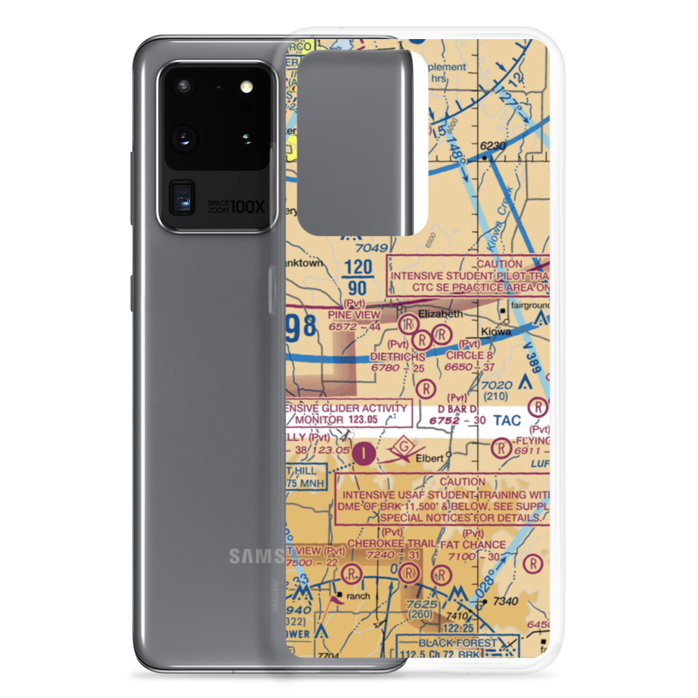 Flyin' B Ranch Airport (CD45) VFR Sectional Samsung Case Samsung Galaxy S20 Ultra model shown