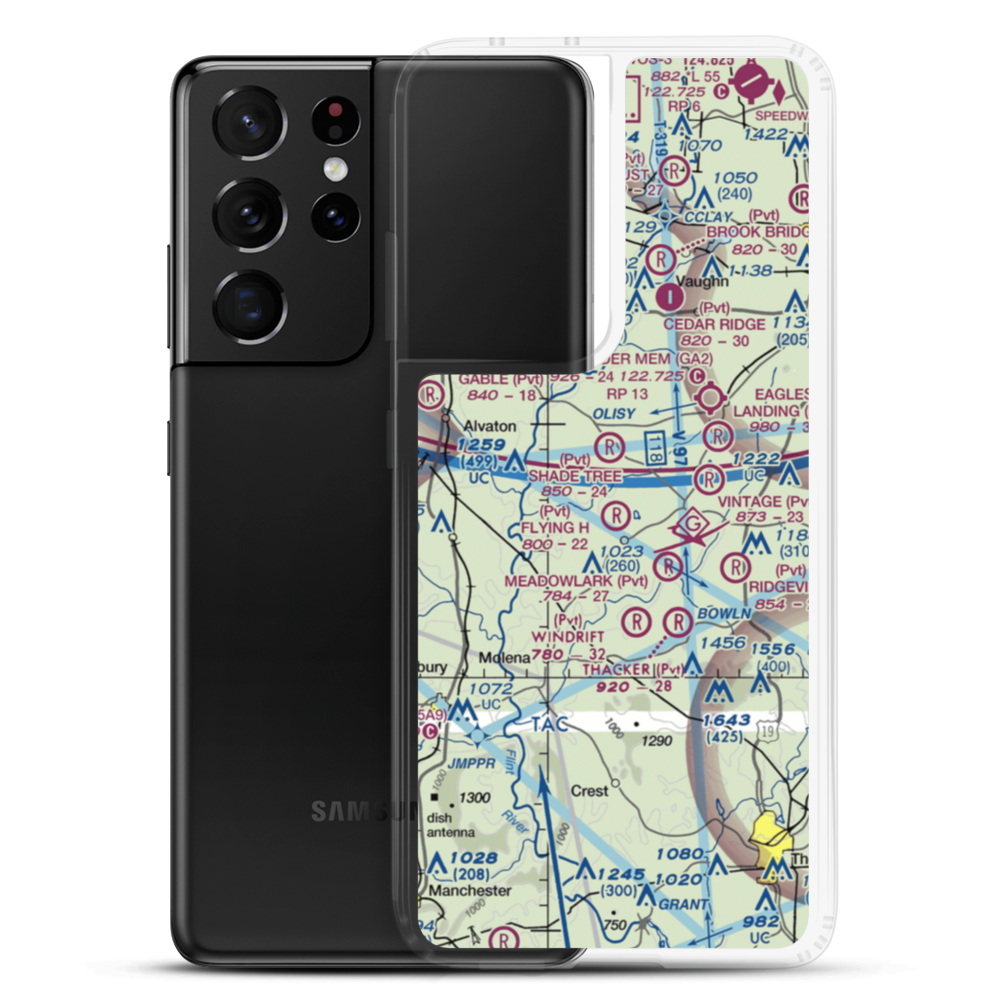 Flying 'H' Ranch Airport (GA68) VFR Sectional Samsung Case Samsung Galaxy S21 Ultra model shown