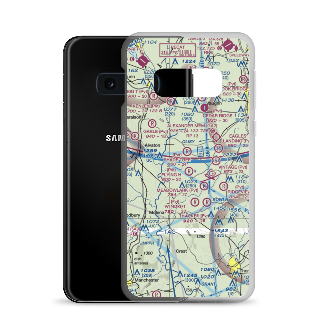 Flying 'H' Ranch Airport (GA68) VFR Sectional Samsung Case Samsung Galaxy S10e model shown