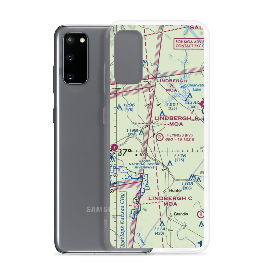 Flying 'J' Ranch Airport (MO72) VFR Sectional Samsung Case Samsung Galaxy S20 model shown