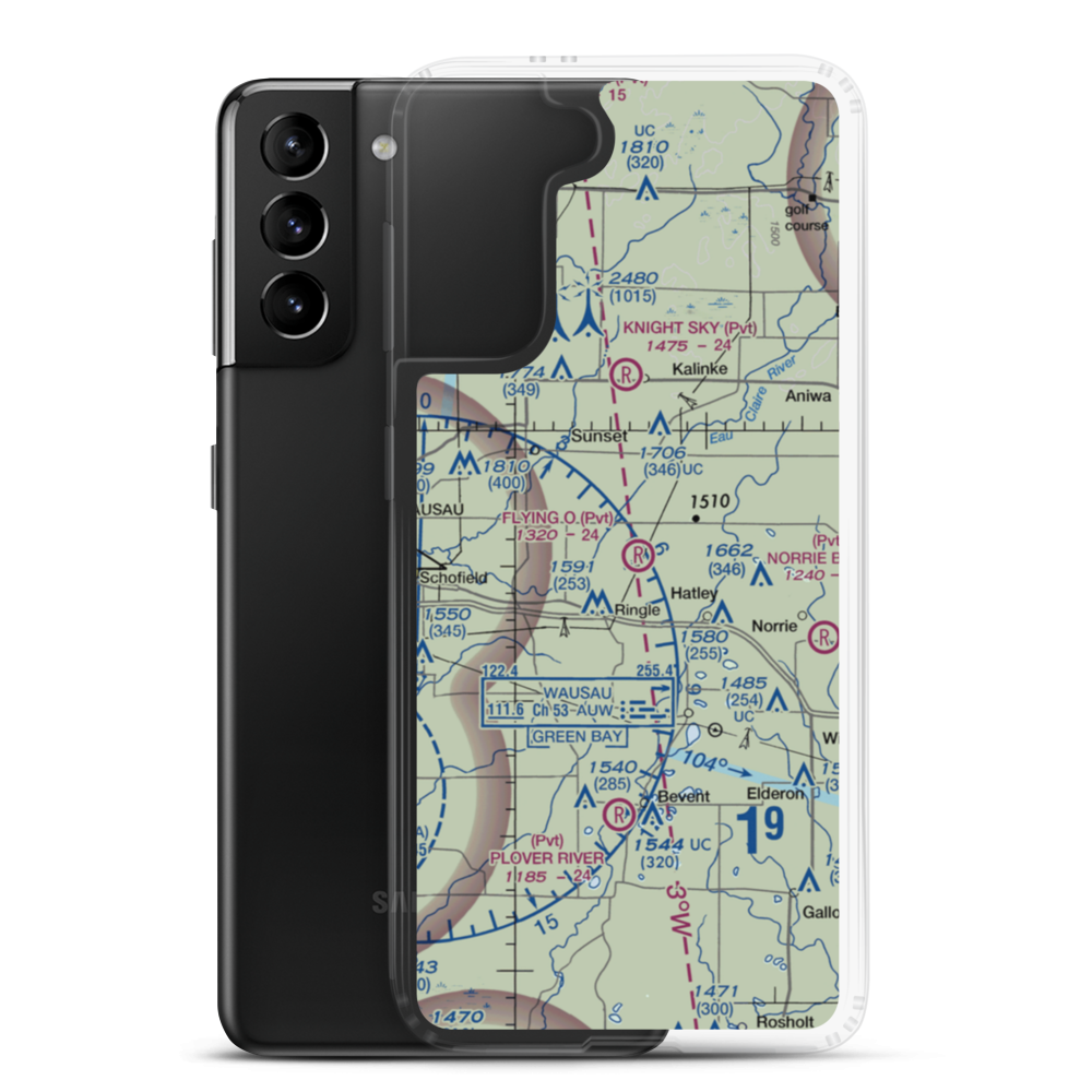 Flying 'O' Airport (3WI4) VFR Sectional Samsung Case Samsung Galaxy S21 Plus model shown