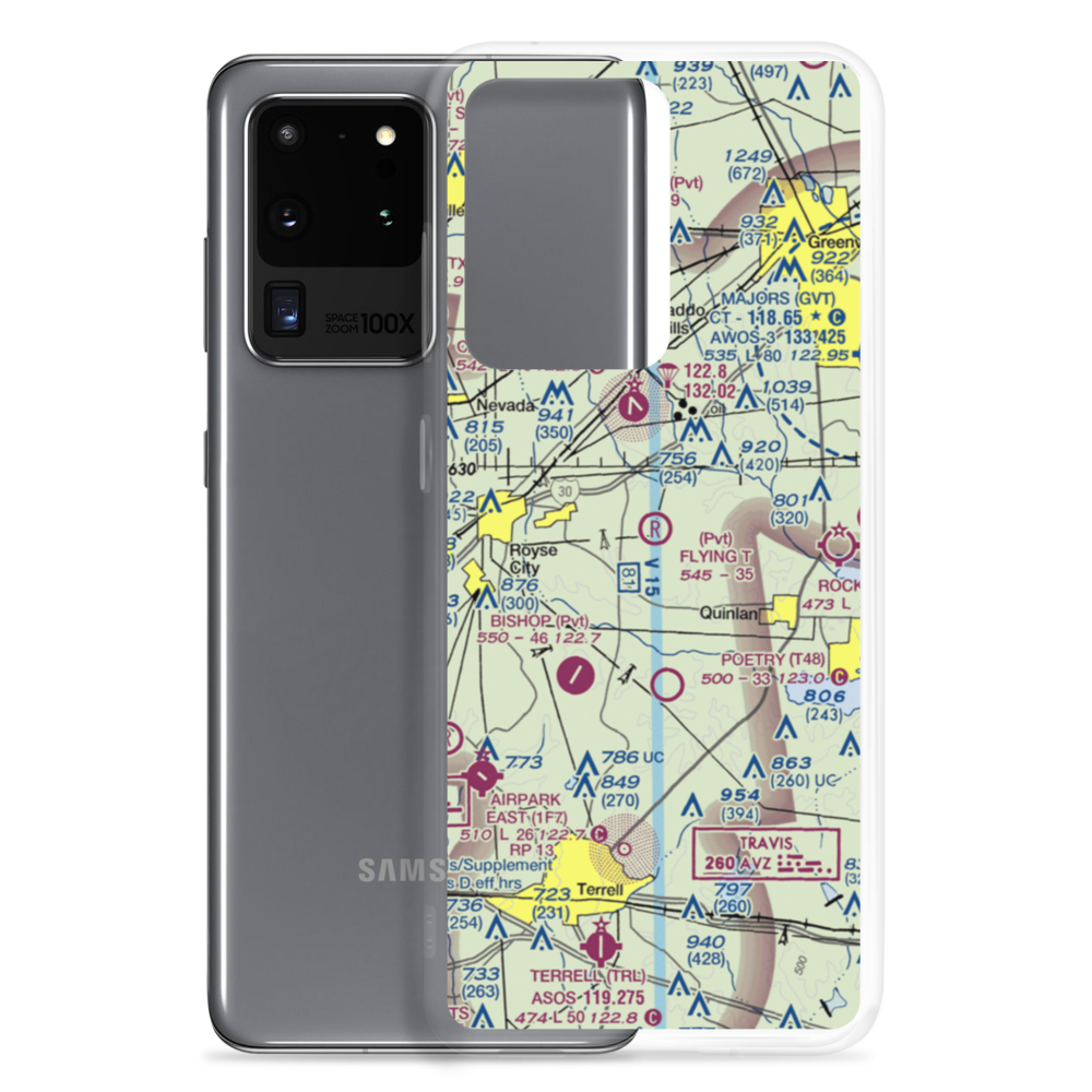 Flying 'T' Ranch Airport (18TX) VFR Sectional Samsung Case Samsung Galaxy S20 Ultra model shown