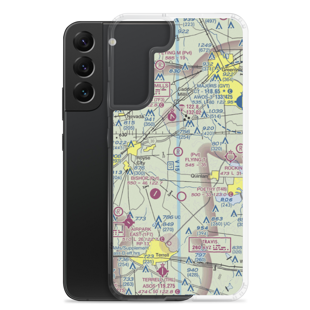 Flying 'T' Ranch Airport (18TX) VFR Sectional Samsung Case Samsung Galaxy S22 Plus model shown
