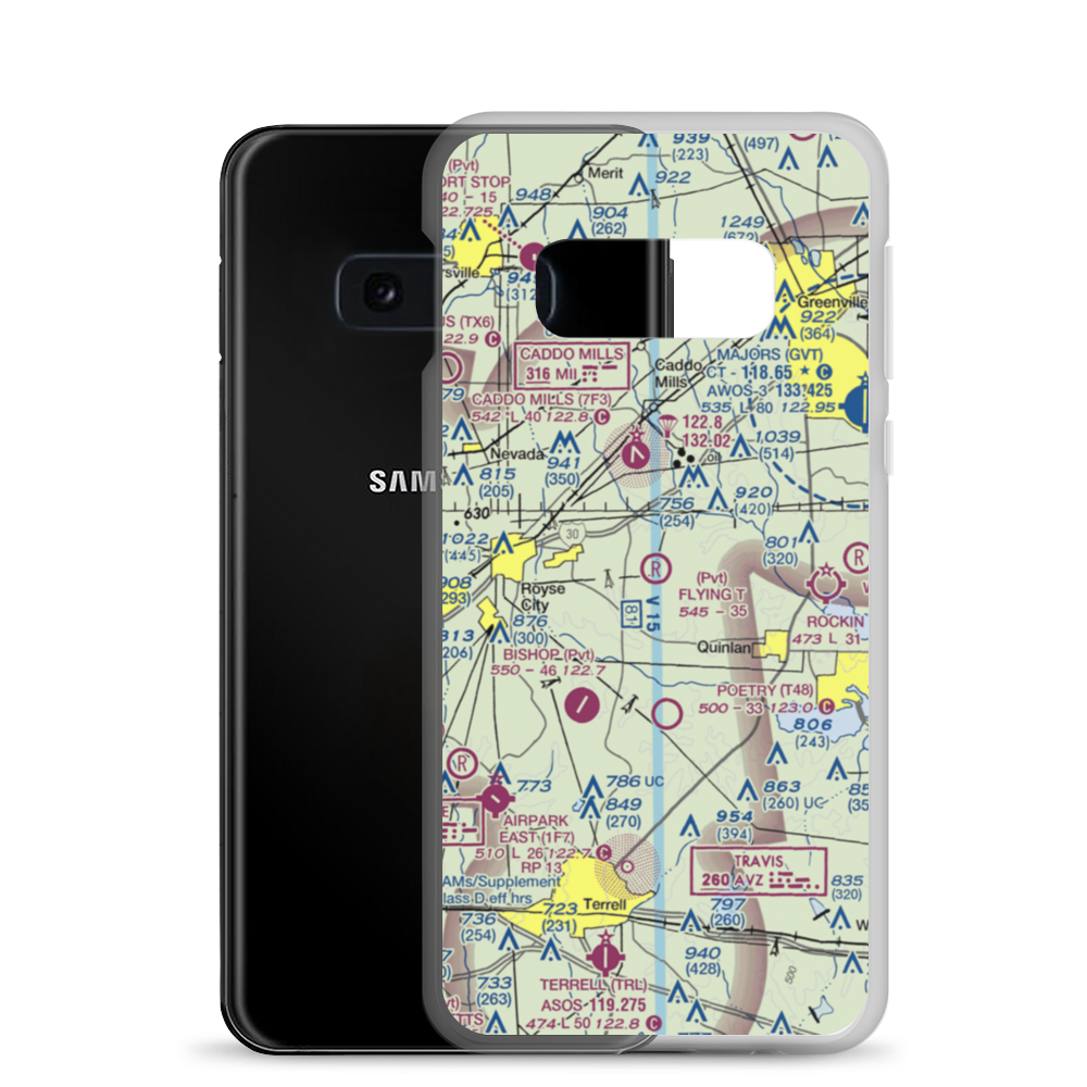 Flying 'T' Ranch Airport (18TX) VFR Sectional Samsung Case Samsung Galaxy S10e model shown