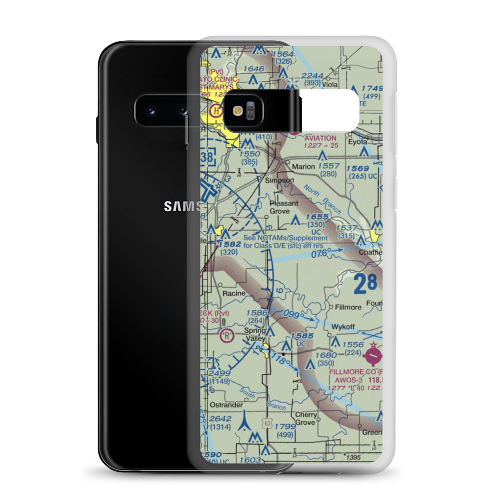 Flying A Airport (2C4) VFR Sectional Samsung Case Samsung Galaxy S10 model shown