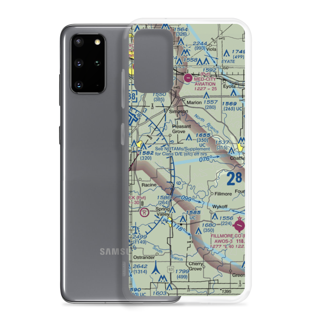 Flying A Airport (2C4) VFR Sectional Samsung Case Samsung Galaxy S20 Plus model shown