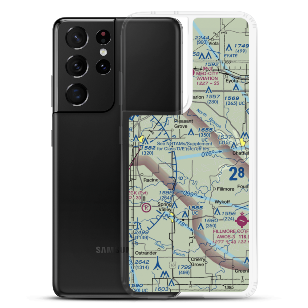 Flying A Airport (2C4) VFR Sectional Samsung Case Samsung Galaxy S21 Ultra model shown