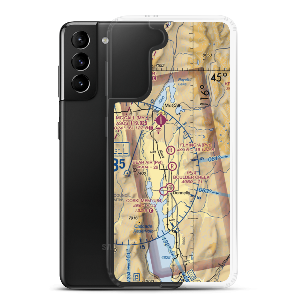 Flying A Ranch Airport (ID59) VFR Sectional Samsung Case Samsung Galaxy S21 Plus model shown