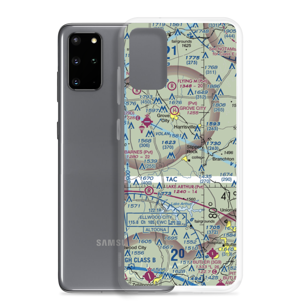 Flying Acres Airport (0PN2) VFR Sectional Samsung Case Samsung Galaxy S20 Plus model shown
