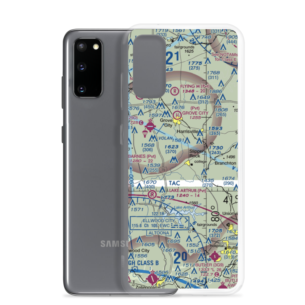 Flying Acres Airport (0PN2) VFR Sectional Samsung Case Samsung Galaxy S20 model shown