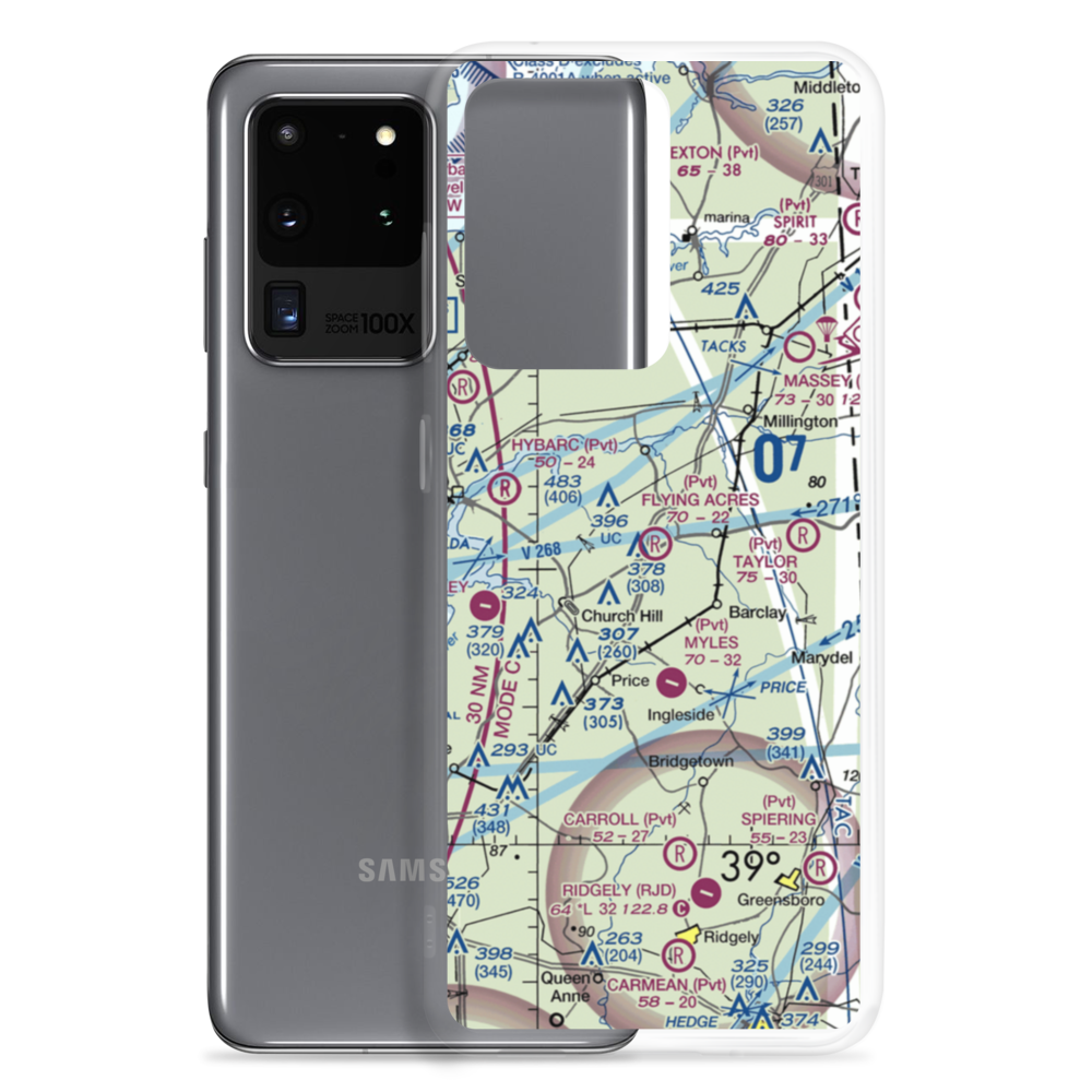 Flying Acres Airport (MD70) VFR Sectional Samsung Case Samsung Galaxy S20 Ultra model shown