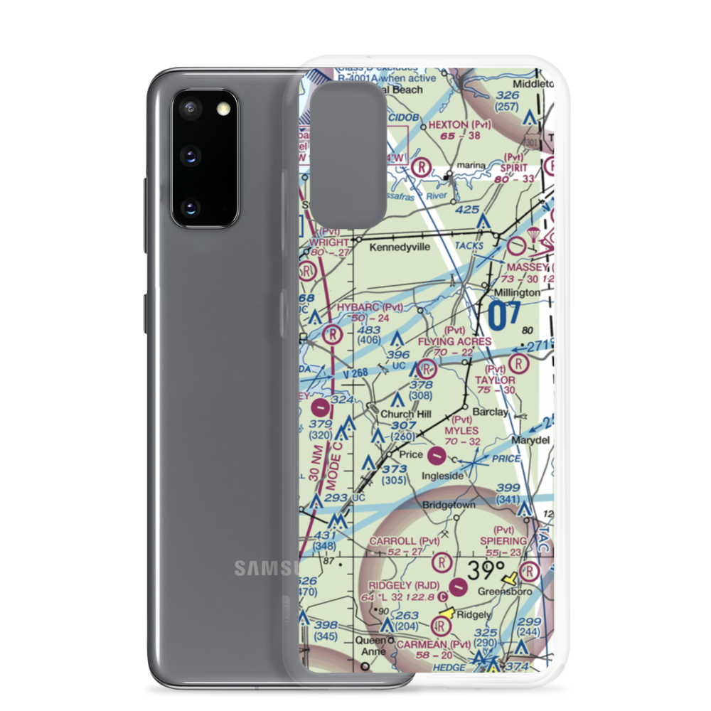 Flying Acres Airport (MD70) VFR Sectional Samsung Case Samsung Galaxy S20 model shown