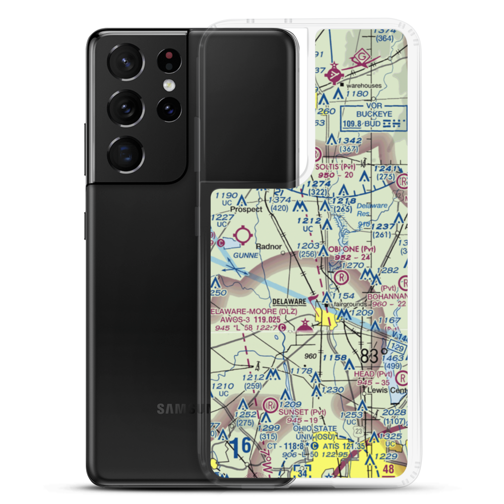 Flying Acres Airport (OI49) VFR Sectional Samsung Case Samsung Galaxy S21 Ultra model shown