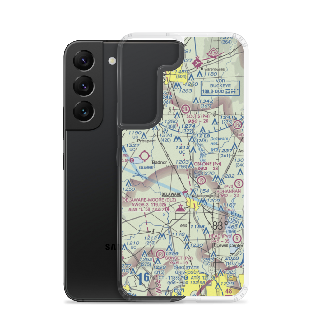 Flying Acres Airport (OI49) VFR Sectional Samsung Case Samsung Galaxy S22 model shown
