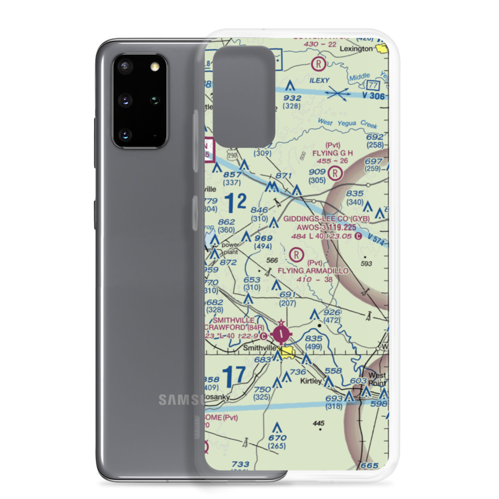 Flying Armadillo Field (1XA5) VFR Sectional Samsung Case Samsung Galaxy S20 Plus model shown