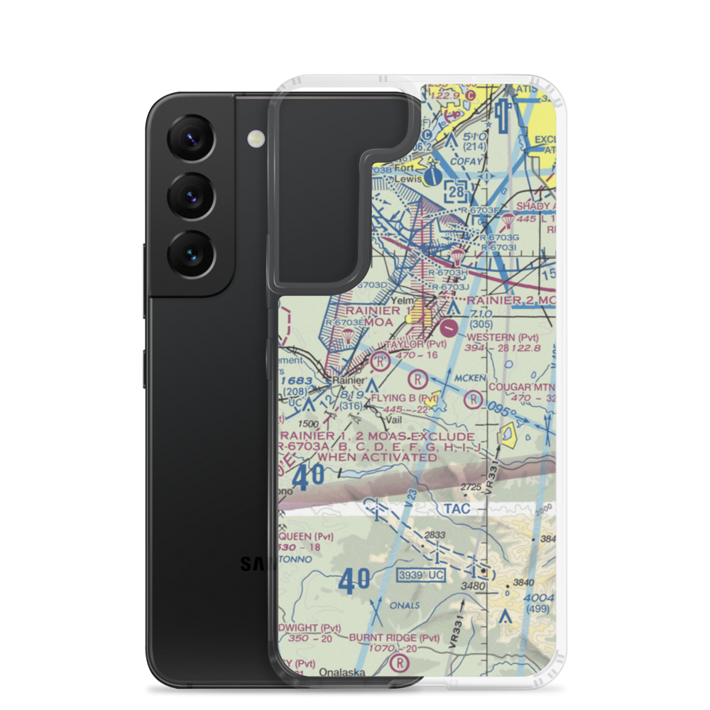 Flying B Airport (8WA0) VFR Sectional Samsung Case Samsung Galaxy S22 model shown