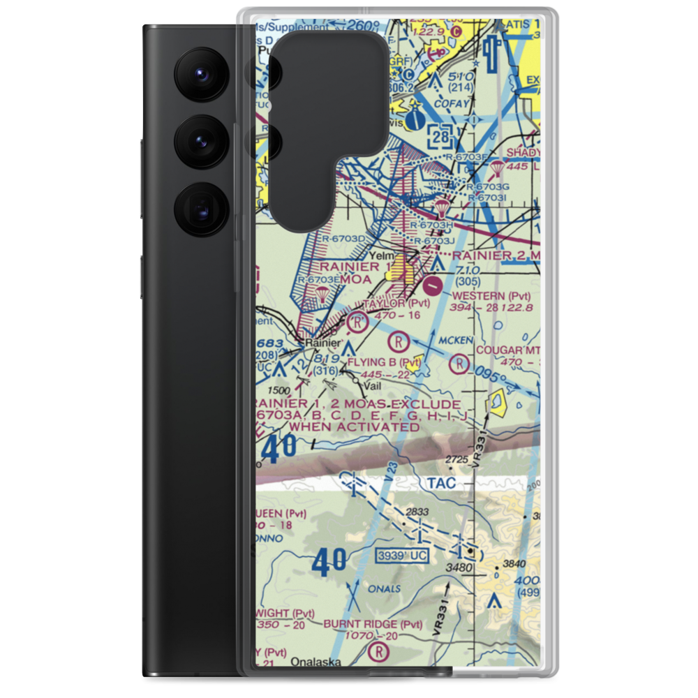 Flying B Airport (8WA0) VFR Sectional Samsung Case Samsung Galaxy S22 Ultra model shown