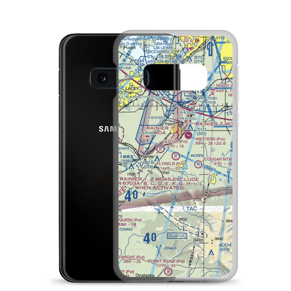 Flying B Airport (8WA0) VFR Sectional Samsung Case Samsung Galaxy S10e model shown