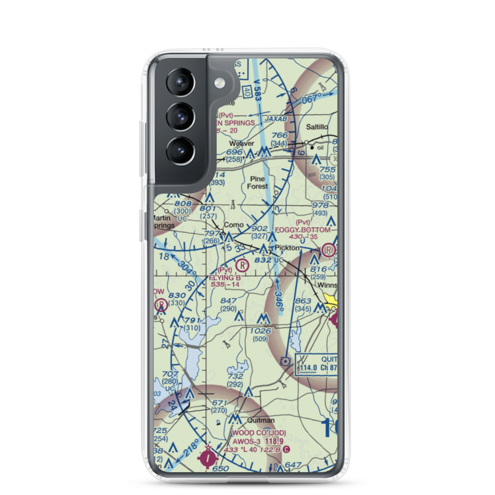 Flying B Airport (TS54) VFR Sectional Samsung Case Samsung Galaxy S21 model shown