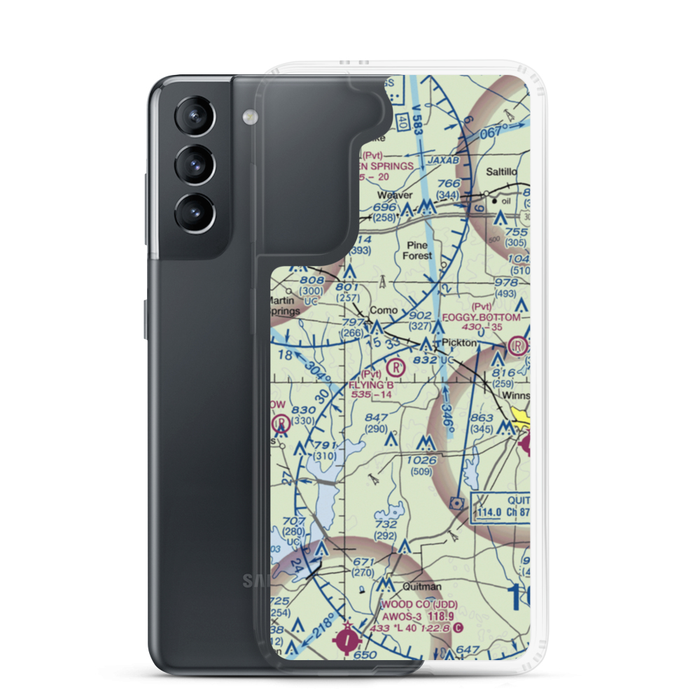 Flying B Airport (TS54) VFR Sectional Samsung Case Samsung Galaxy S21 model shown