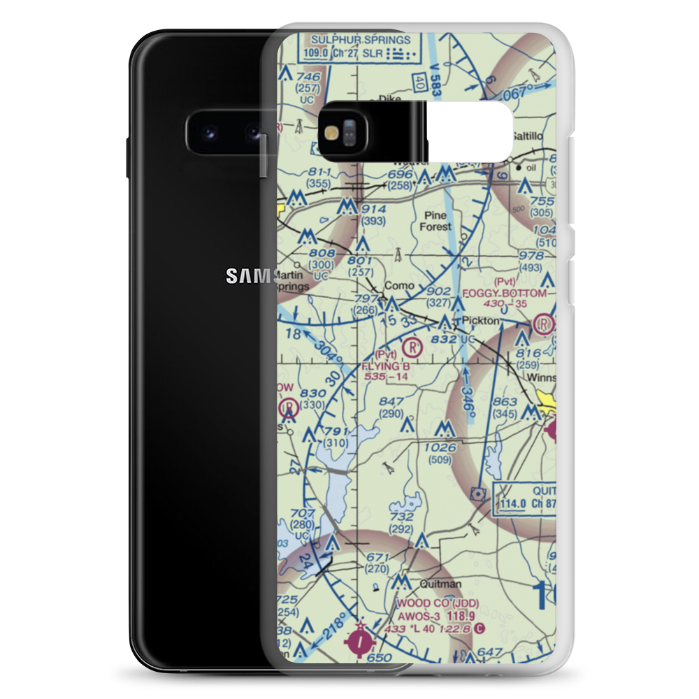 Flying B Airport (TS54) VFR Sectional Samsung Case Samsung Galaxy S10+ model shown
