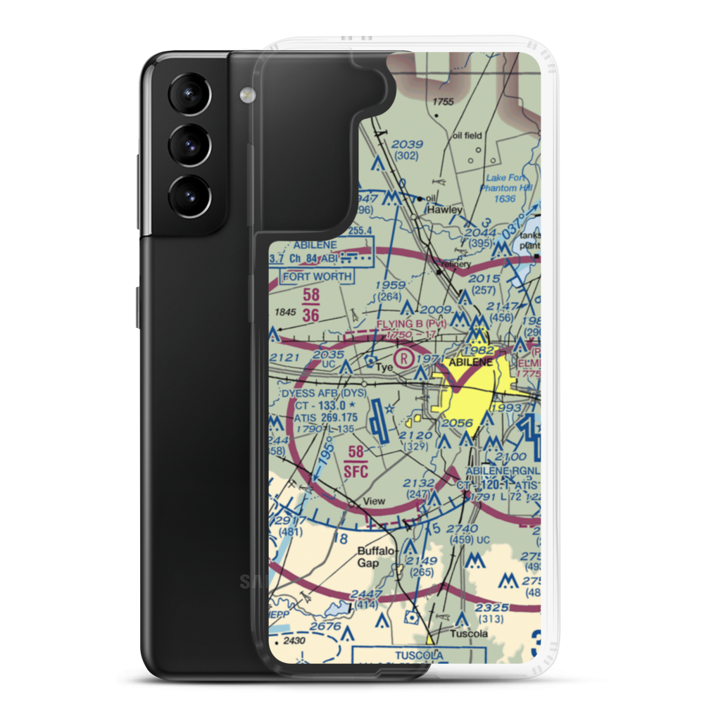Flying B Ranch Airstrip (35TX) VFR Sectional Samsung Case Samsung Galaxy S21 Plus model shown