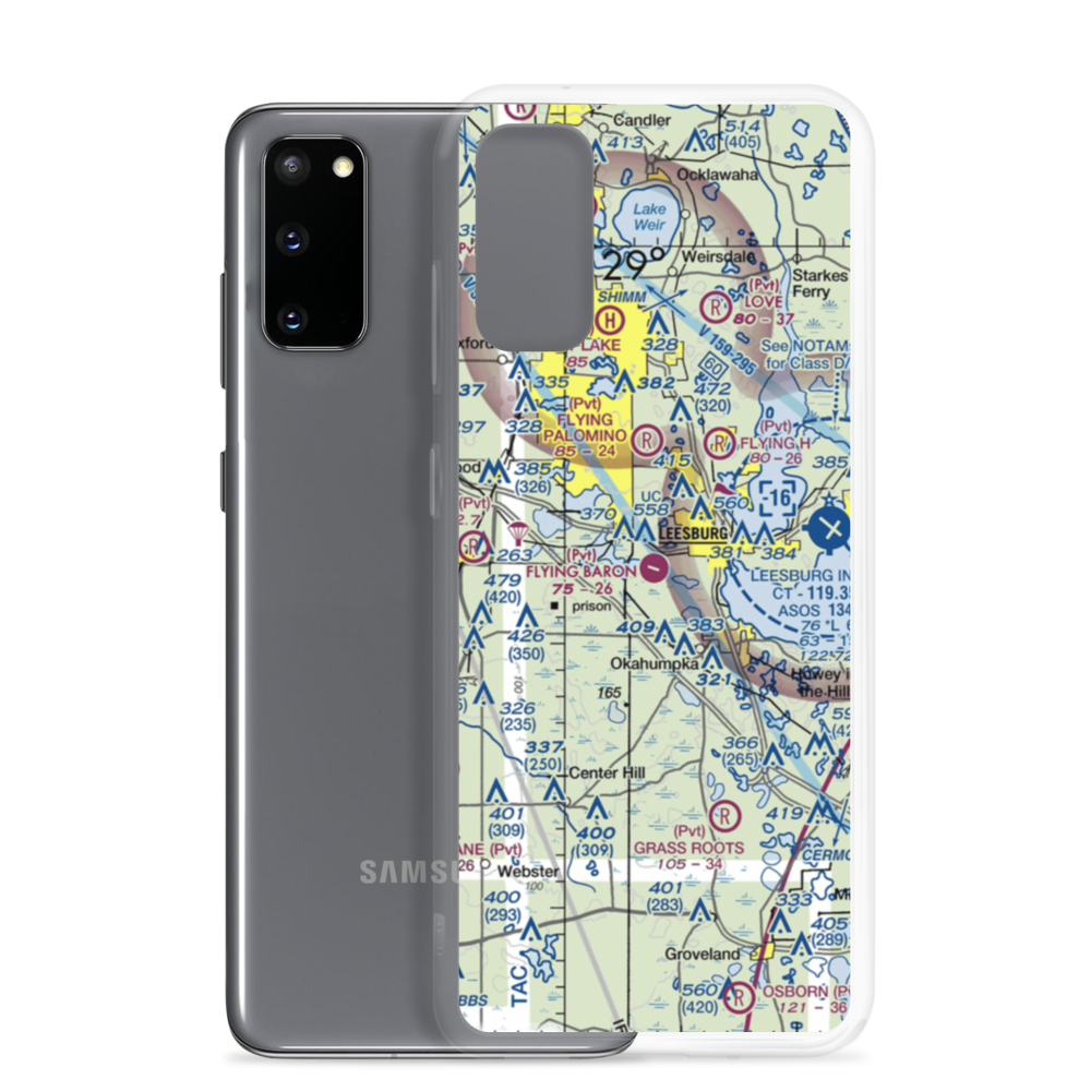 Flying Baron Estates Airport (10FA) VFR Sectional Samsung Case Samsung Galaxy S20 model shown