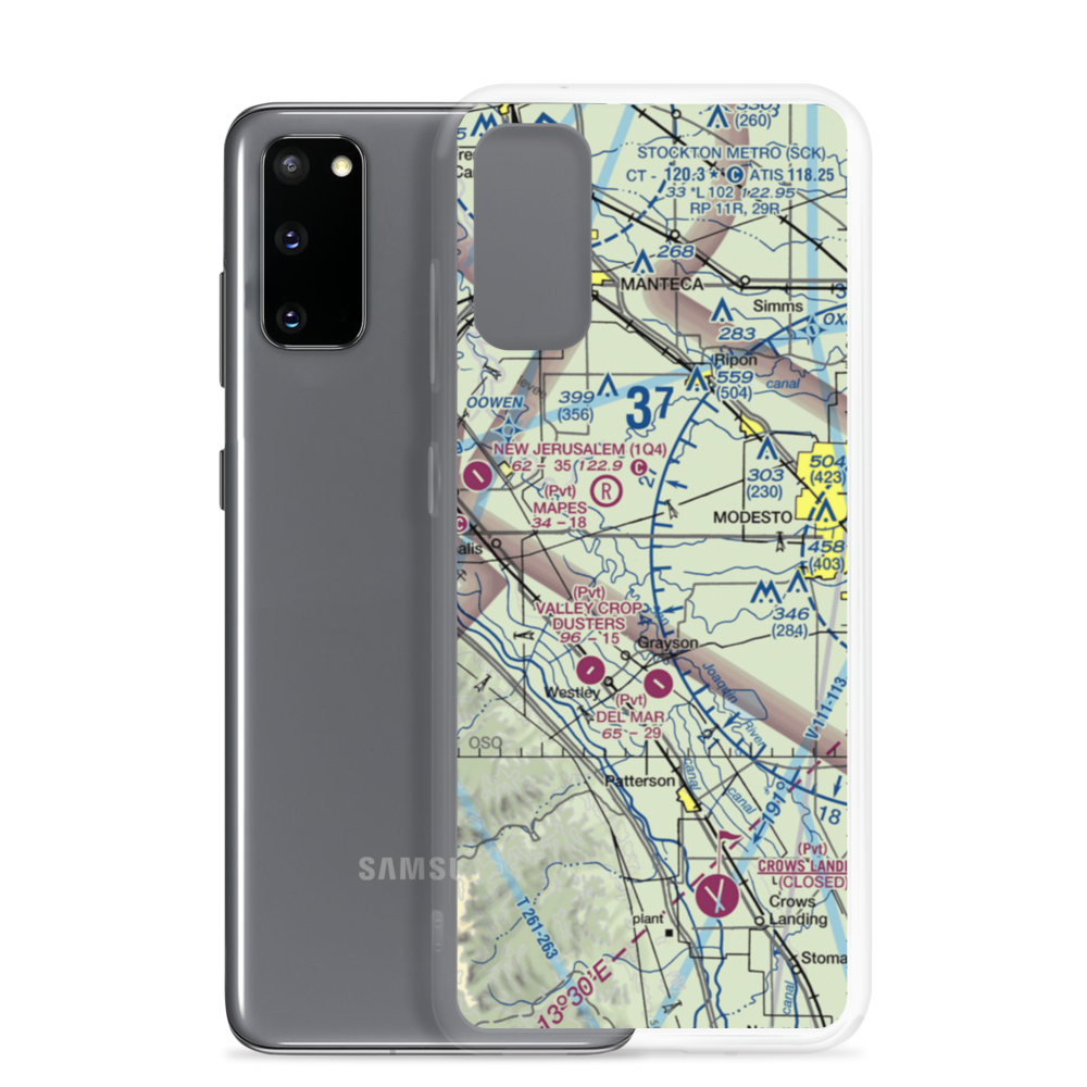 Flying Bull Airport (CN44) VFR Sectional Samsung Case Samsung Galaxy S20 model shown